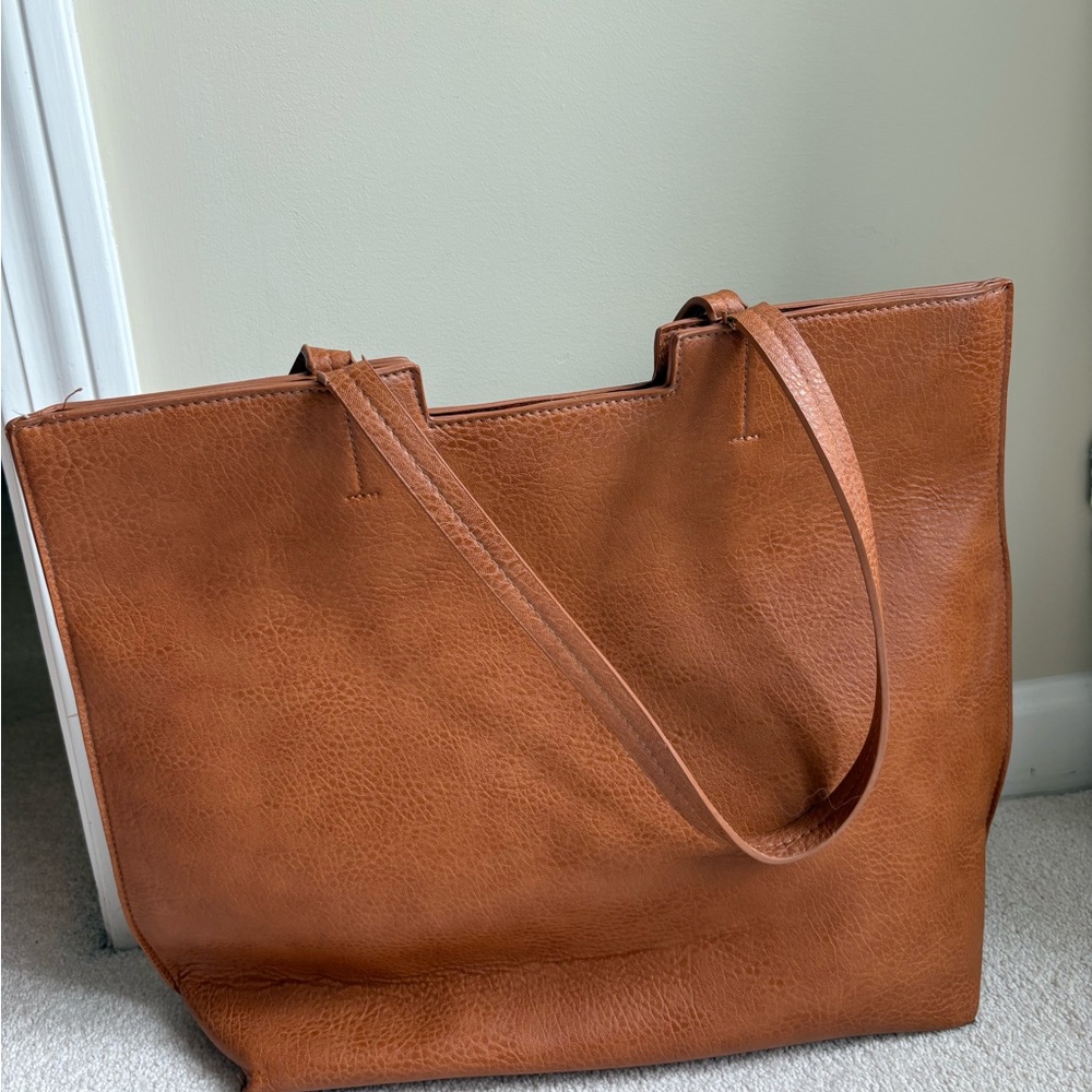 Nordstrom Tan Leather Tote Bag